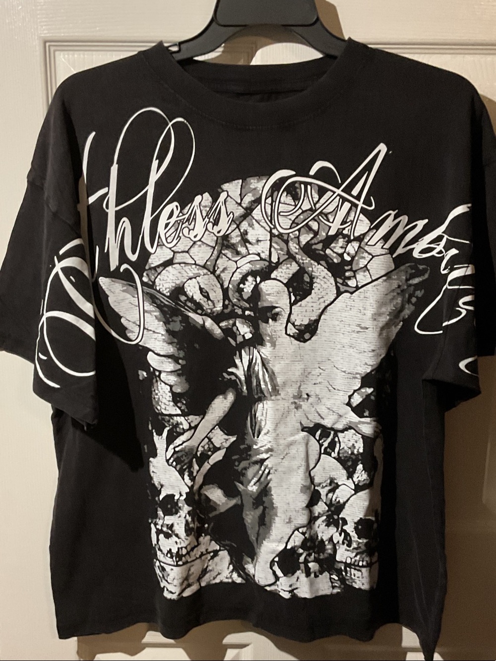 Ninth Hall Ruthless Ambition Black Long Sleeve Graphic Tee with Backhit